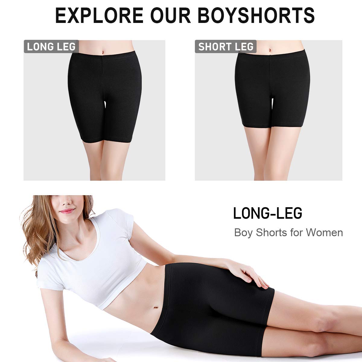 Cotton Boy Shorts for Women - Anti-Chafing - Image 5