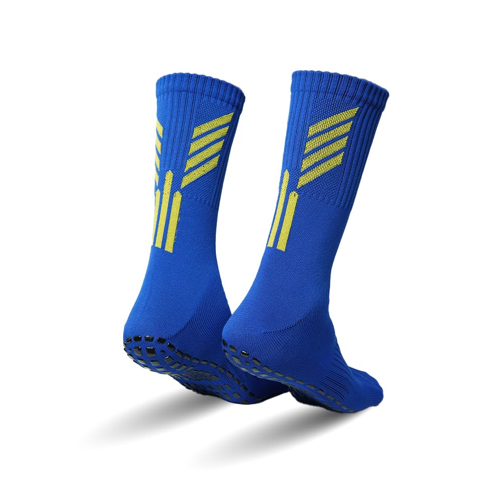 Mizaki Unisex Football Socks - White Blue - Image 3