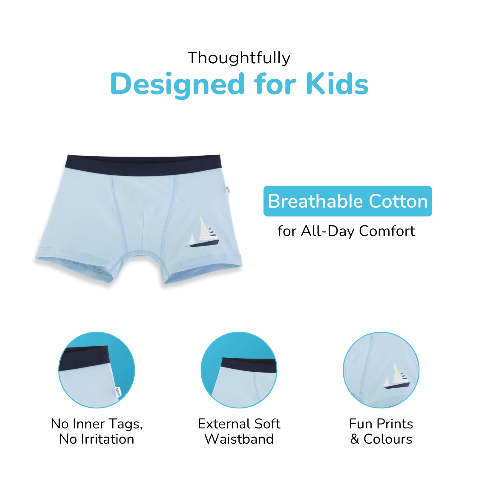Comfy Cotton Trunks for Boys - Image 2