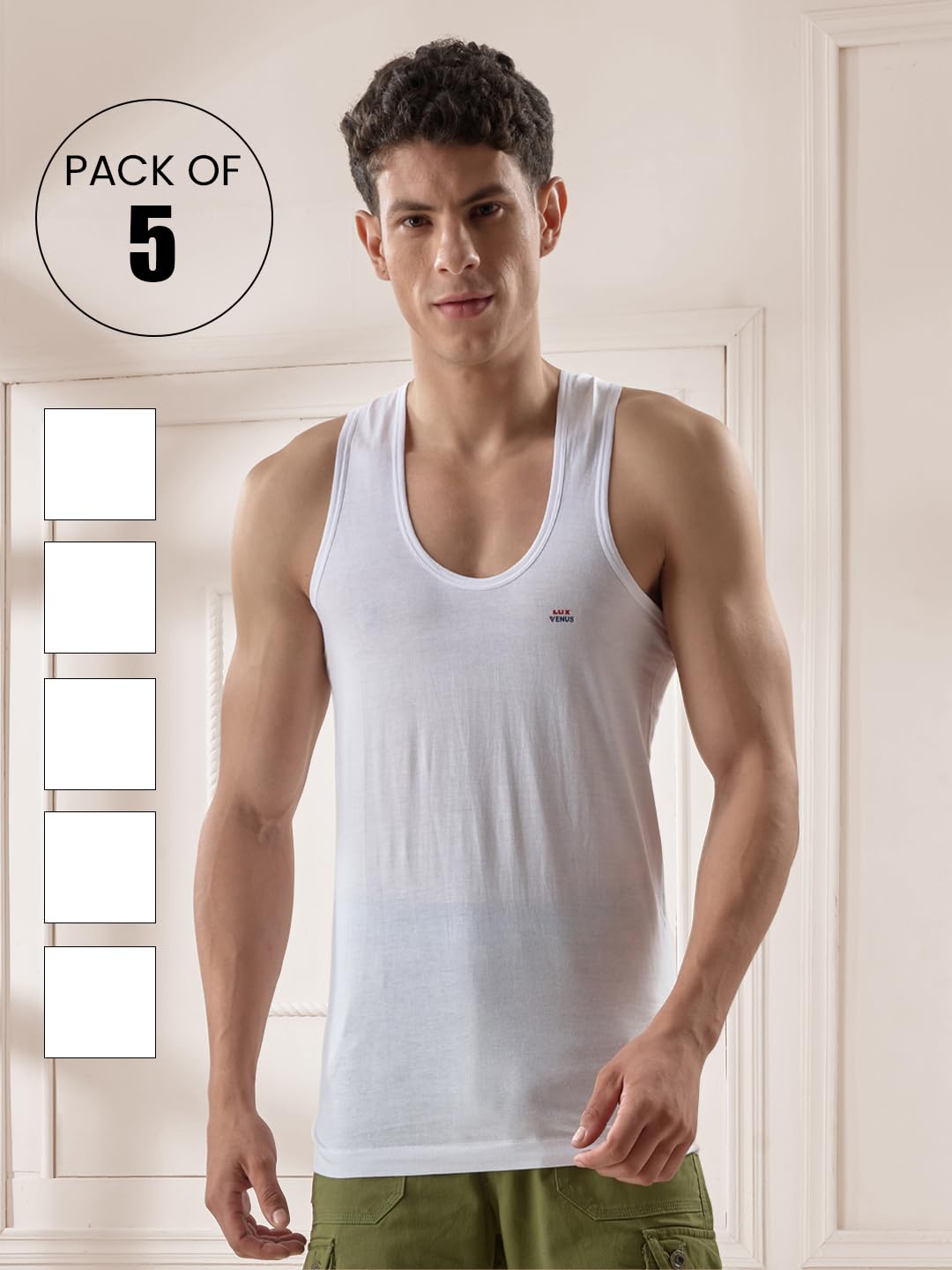LUX VENUS Vest for Men - White - Image 2