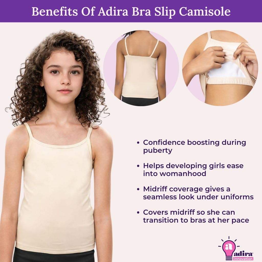 Adira Girls Grey Camisole Slip - Image 5