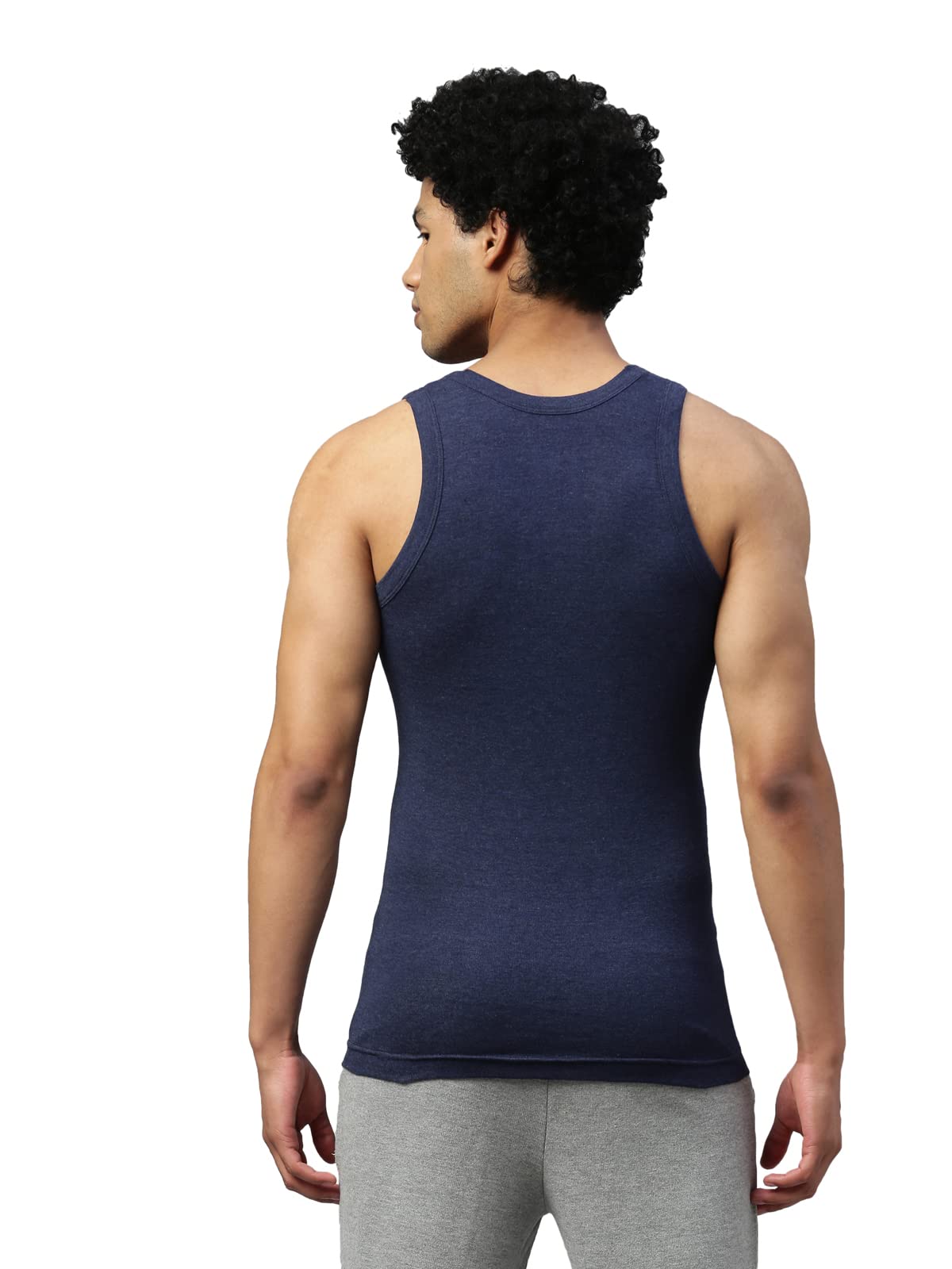 Dixcy Scott Mens Cotton Vest - Charcoal - Image 4