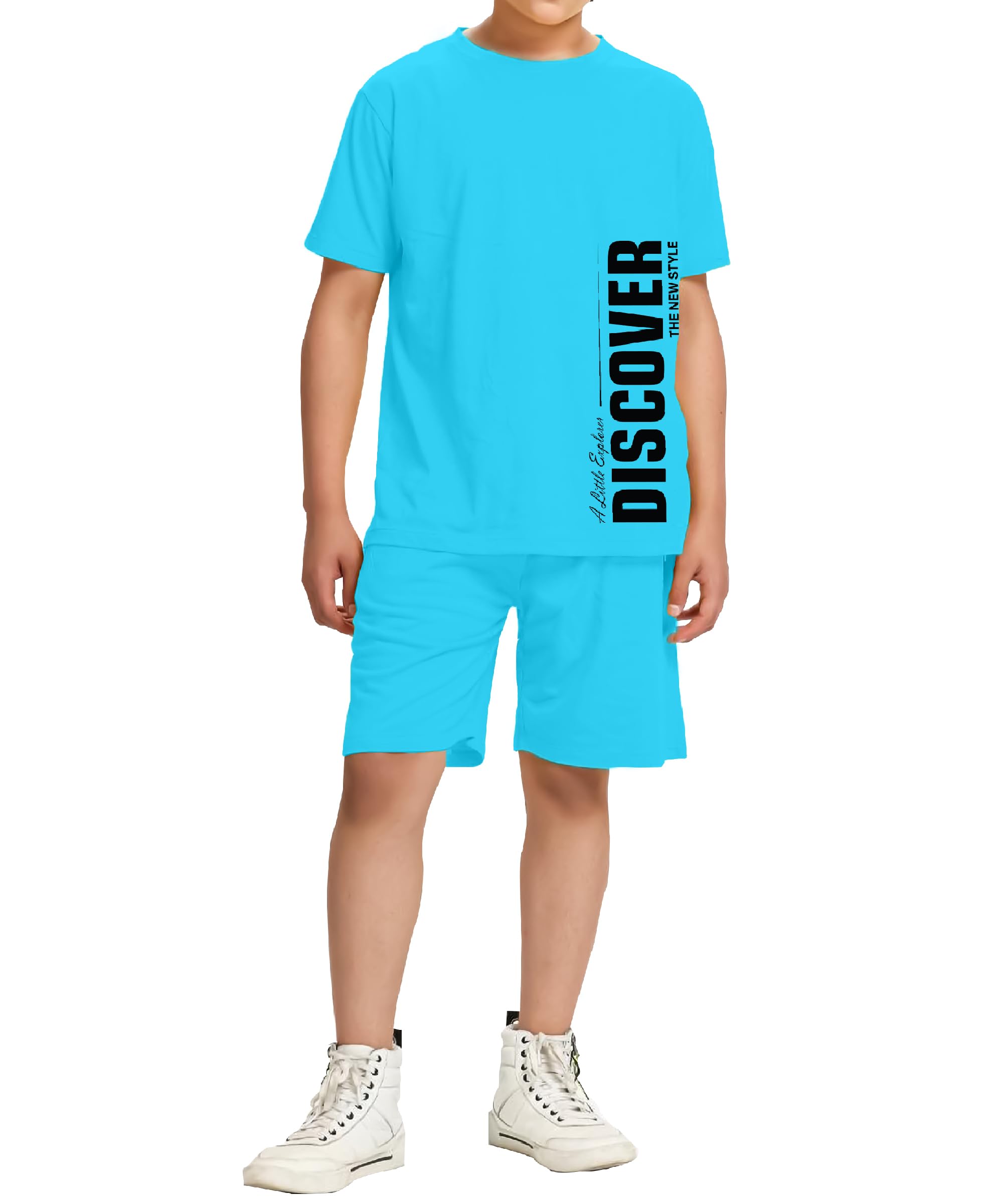 KYDA KIDS Boy's Printed Tshirt and Shorts Set