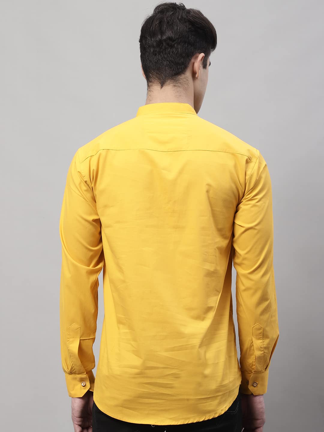 Majestic Man Cotton Kurta for Men - Yellow - Image 4