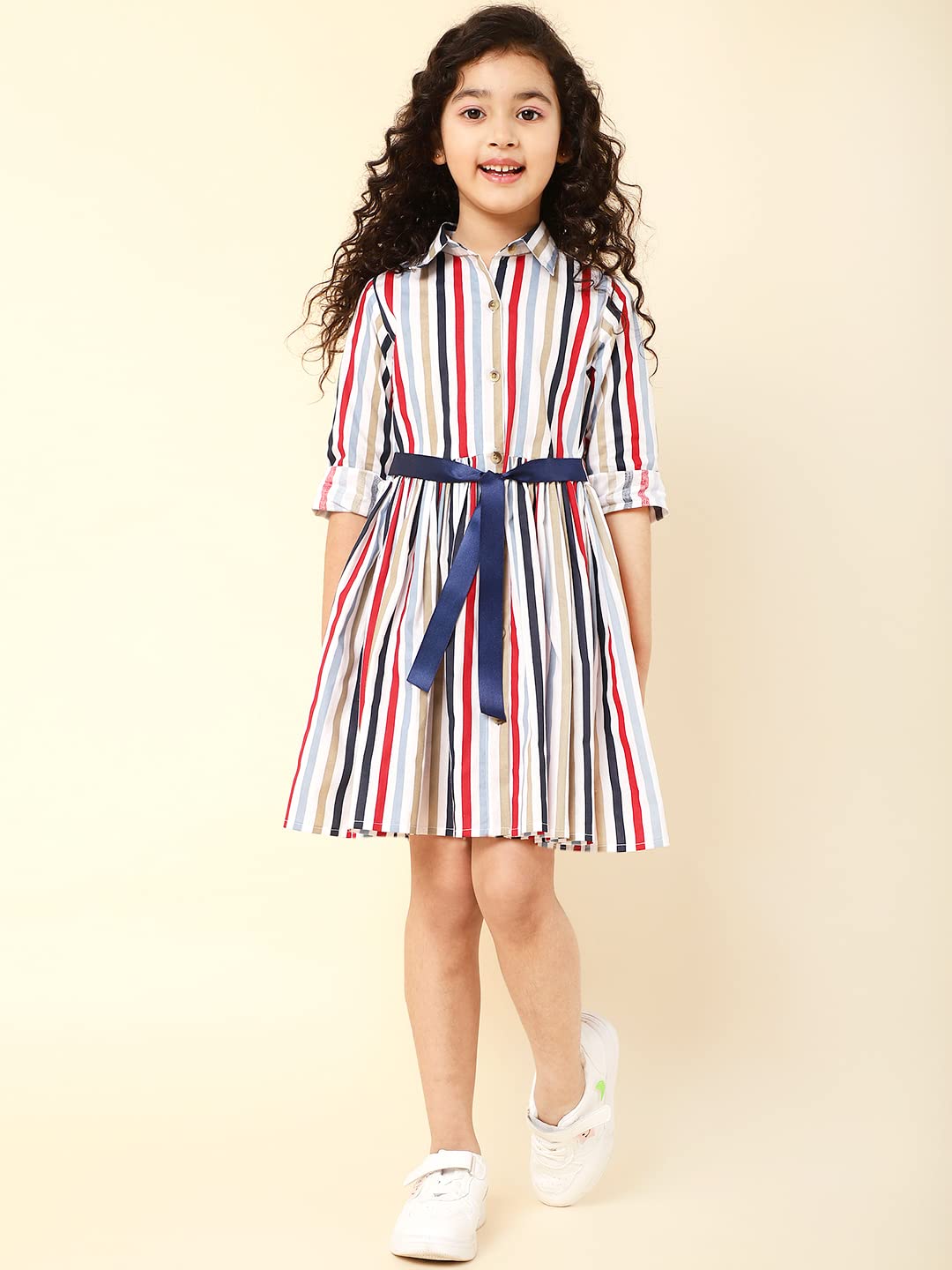 A.T.U.N. Girl's Cotton Skater Dress - Multi - Image 2
