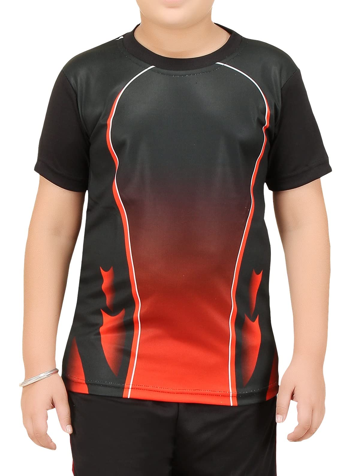 Wearilio Sports Jersey for Boys and Girls - Black Red - Image 5