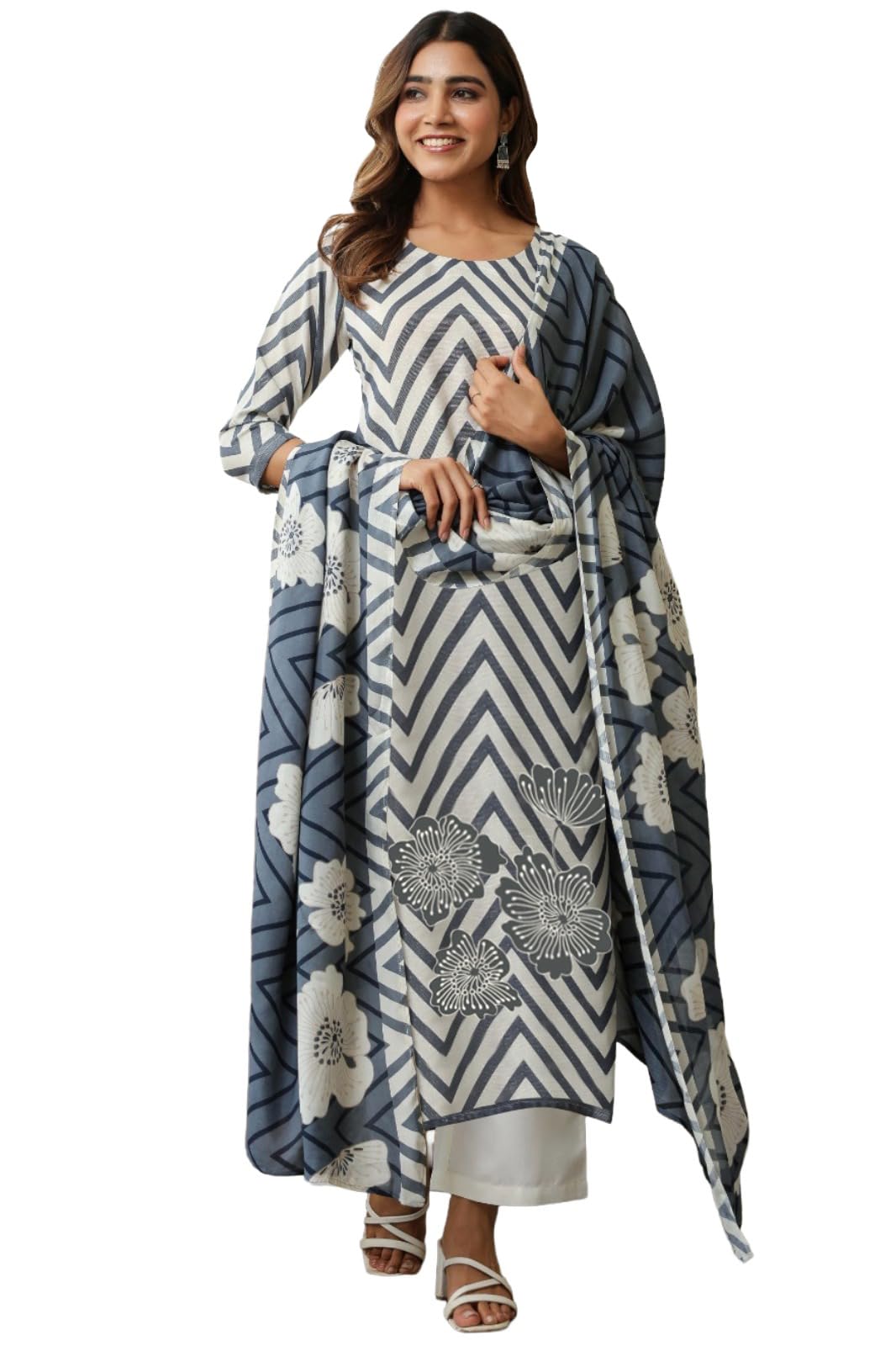 ANNI DESIGNER Women's Rayon Viscose Printed Kurta
