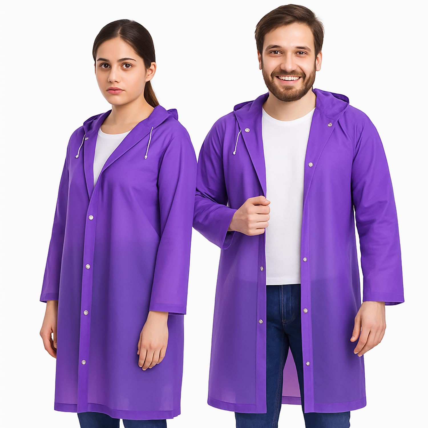 HACER EVA Unisex Raincoat - Purple Waterproof