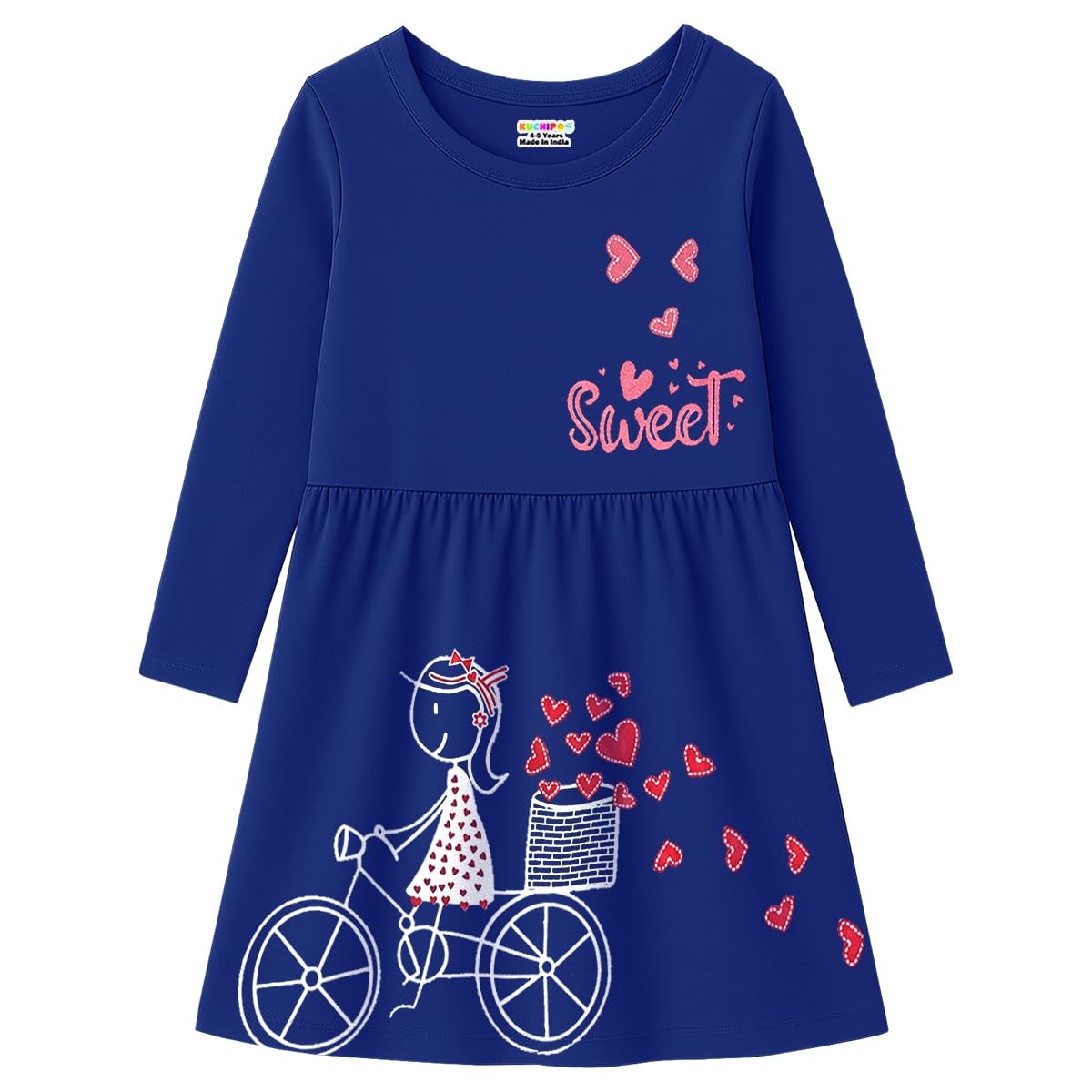 Kuchipoo Girls Cotton Frocks - Multi-Colored - Image 5