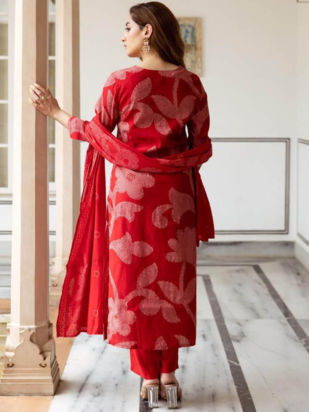 ANNI DESIGNER Pink Printed Kurta Set for Women - Image 2