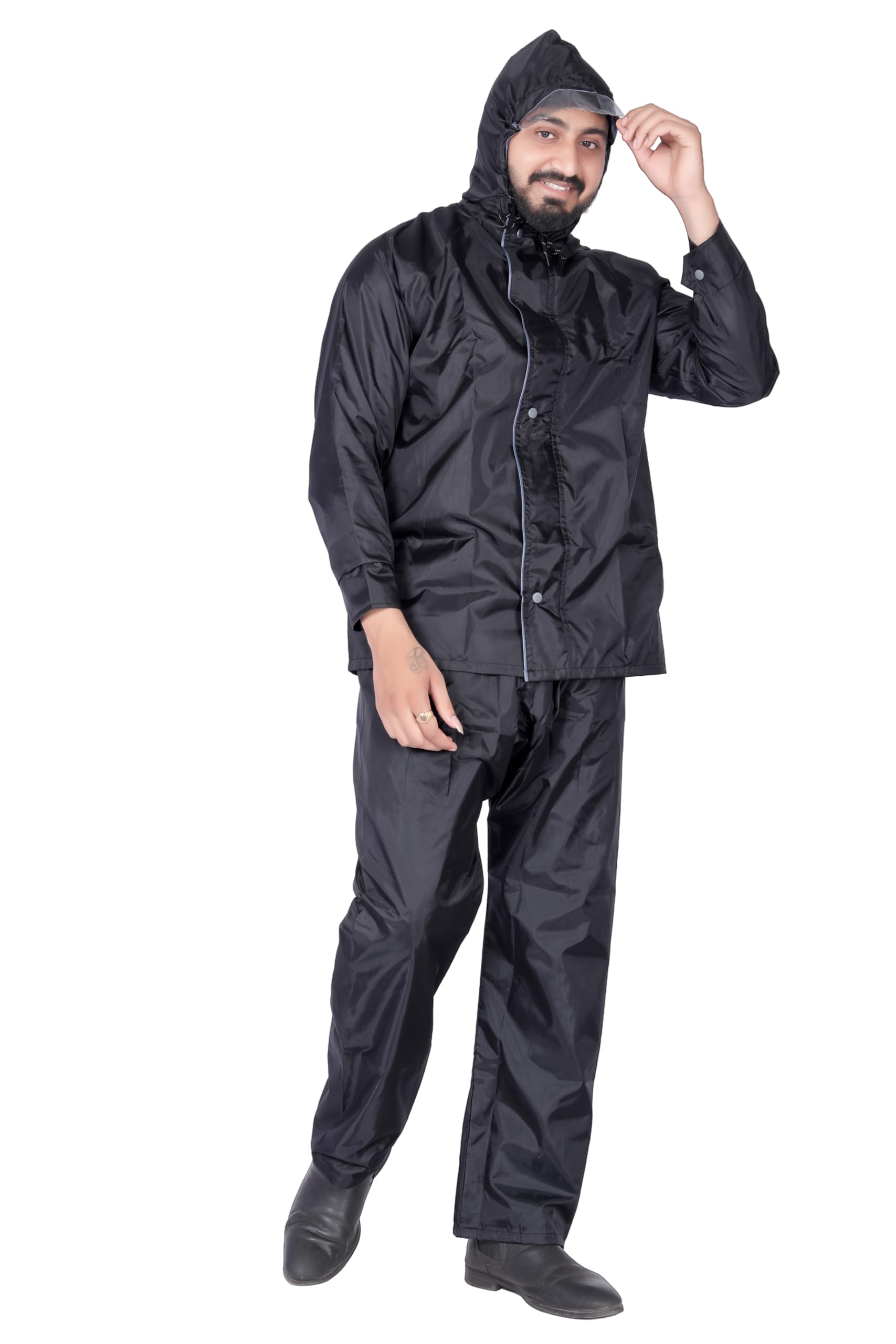 HSR Men's Waterproof Raincoat - Black