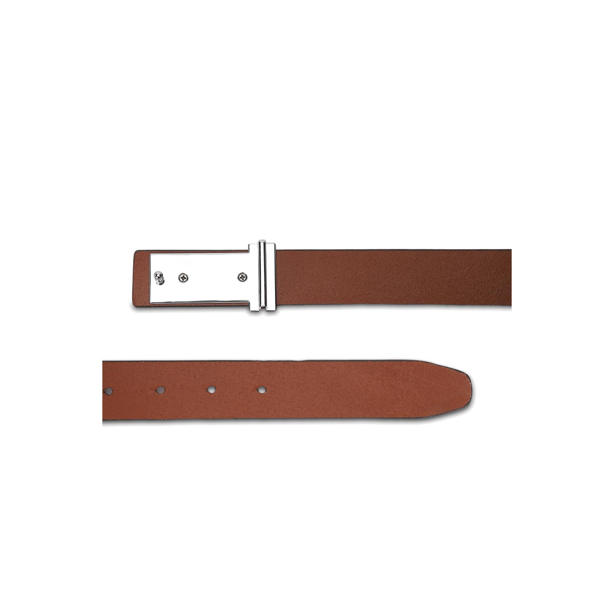 Louis Philippe Mens Leather Belt - Tan - Image 4