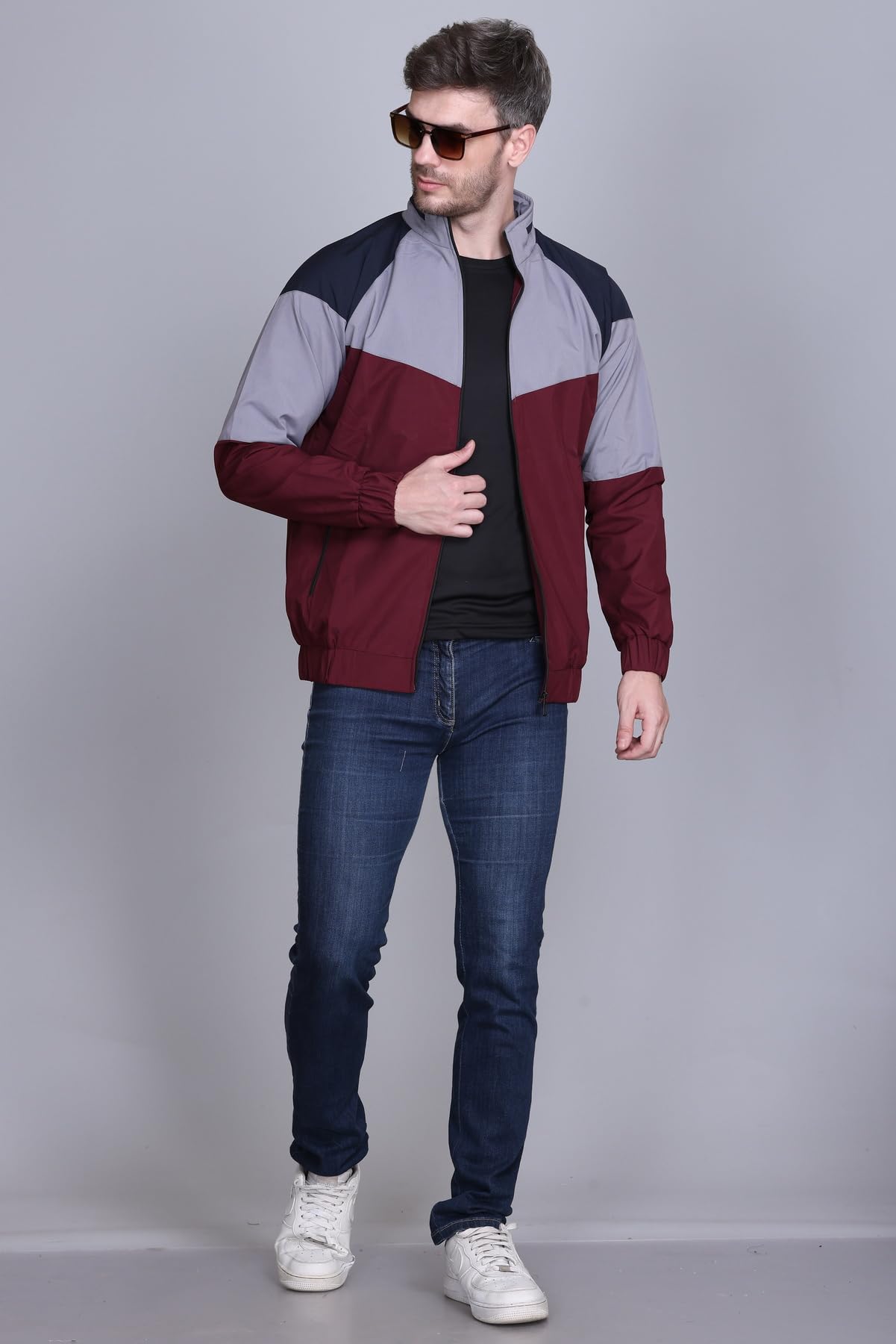 eWools Men's Nylon Windcheater Jacket - Maroon - Image 5