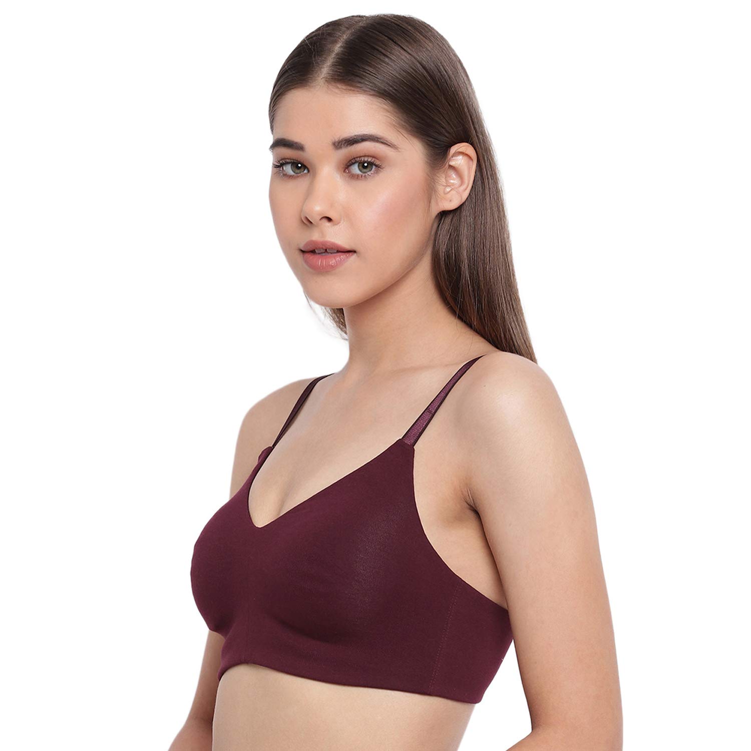 Enamor Purple Non-Wired Cotton Bra for Women - Image 2