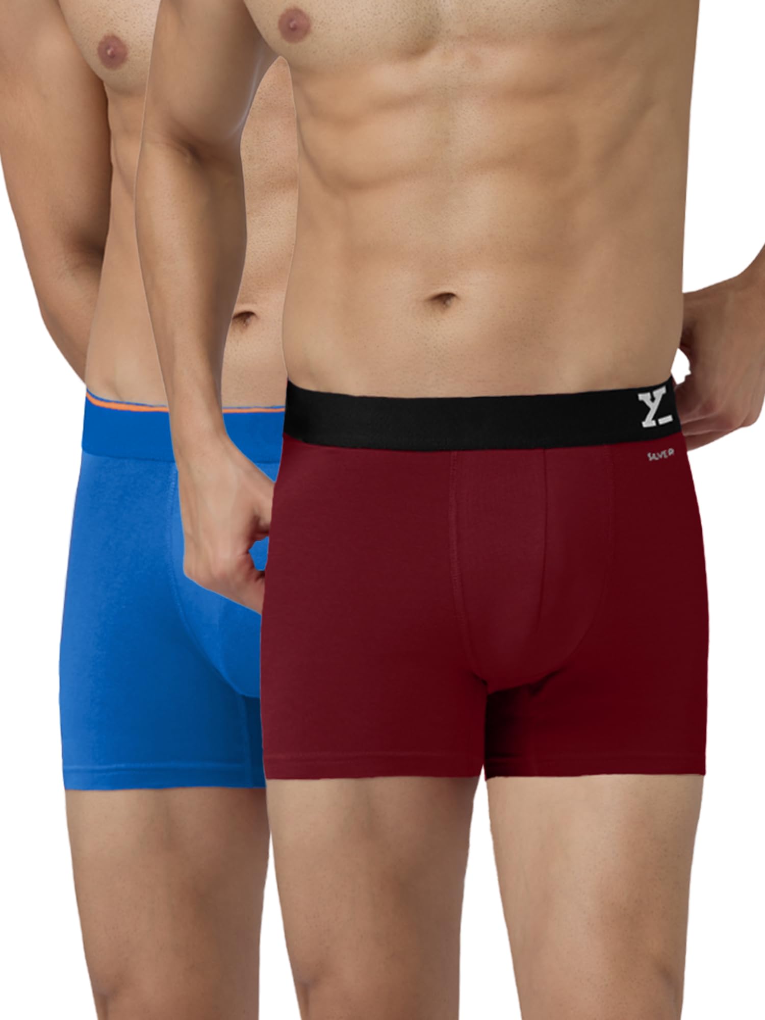 XYXX Men's Micro Modal Trunk - Tango Red + Horizon Blue