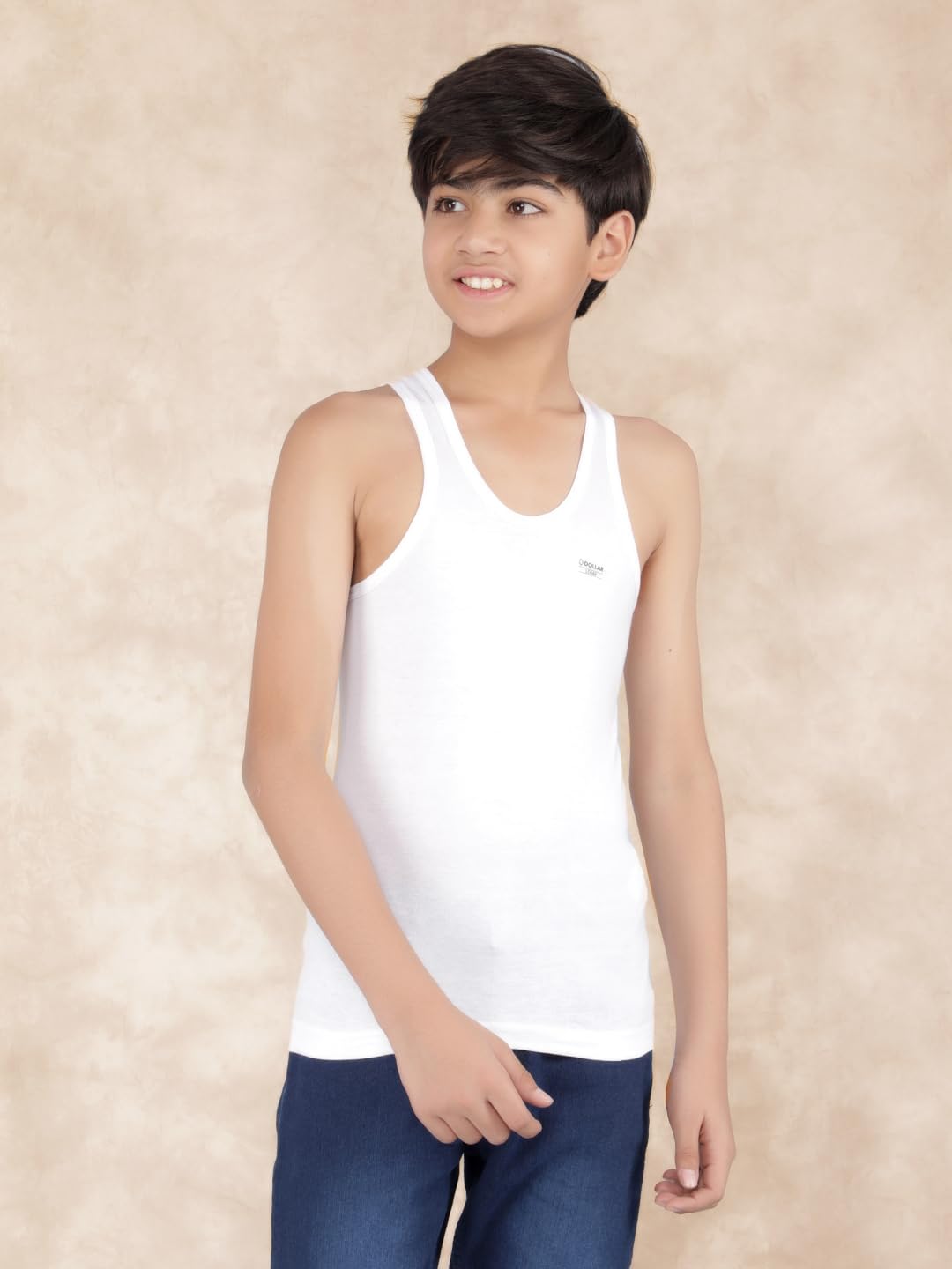 Dollar Lehar Boys White Vest - Image 4