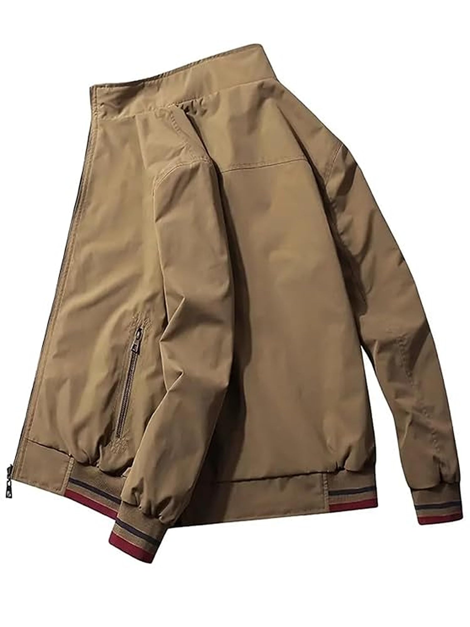 Lymio Men's Khaki Bomber Jacket - Image 5