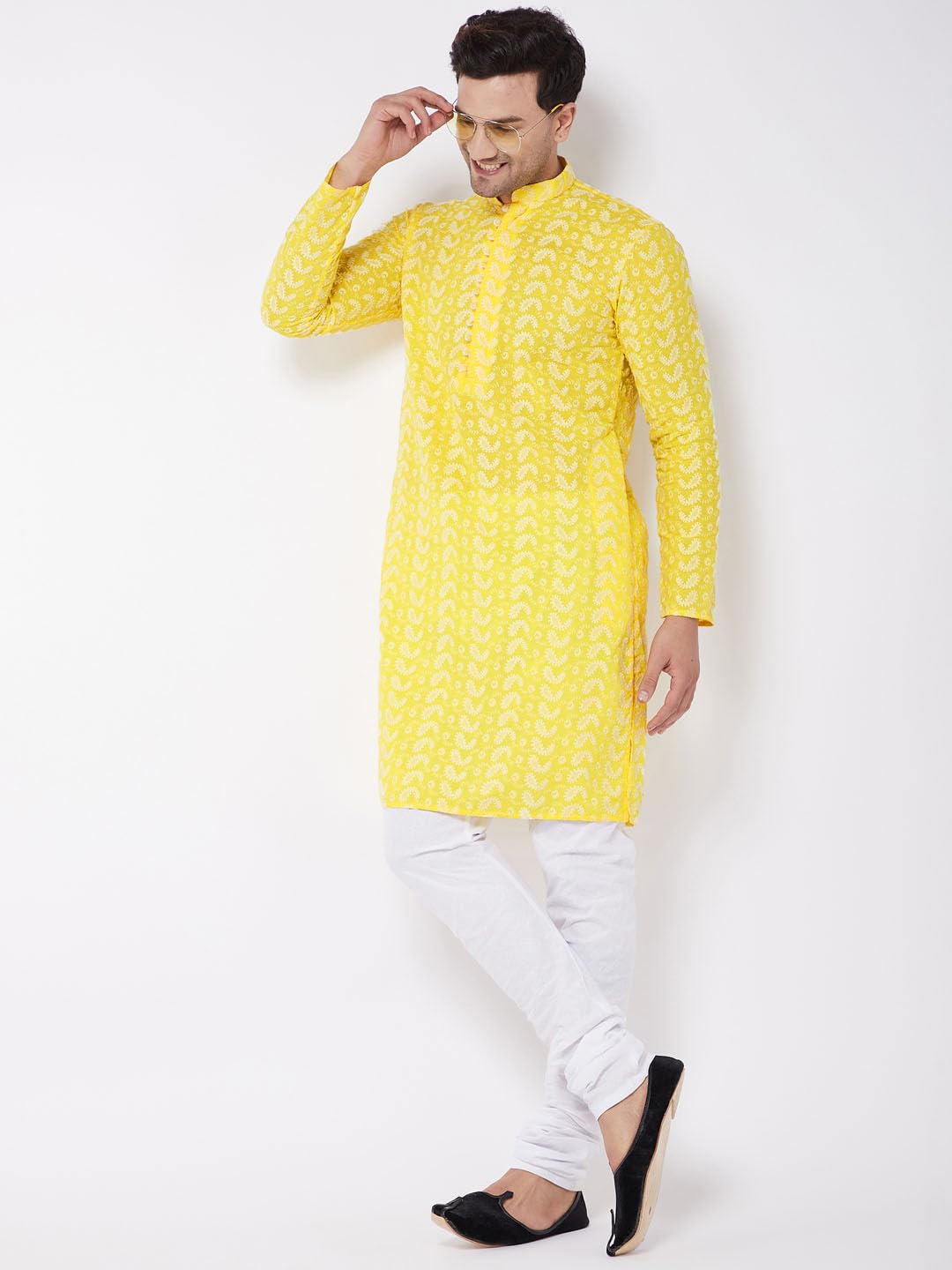 VASTRAMAY Men Kurta - Mustard Cotton - Image 5