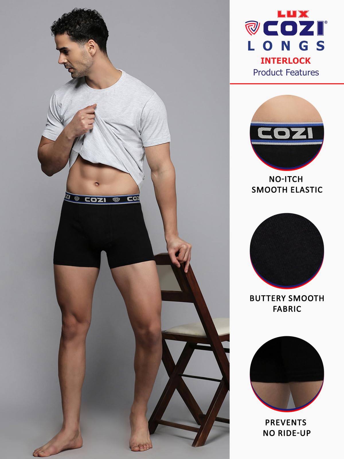 Lux Cozi Men's Cotton Trunks - Image 5