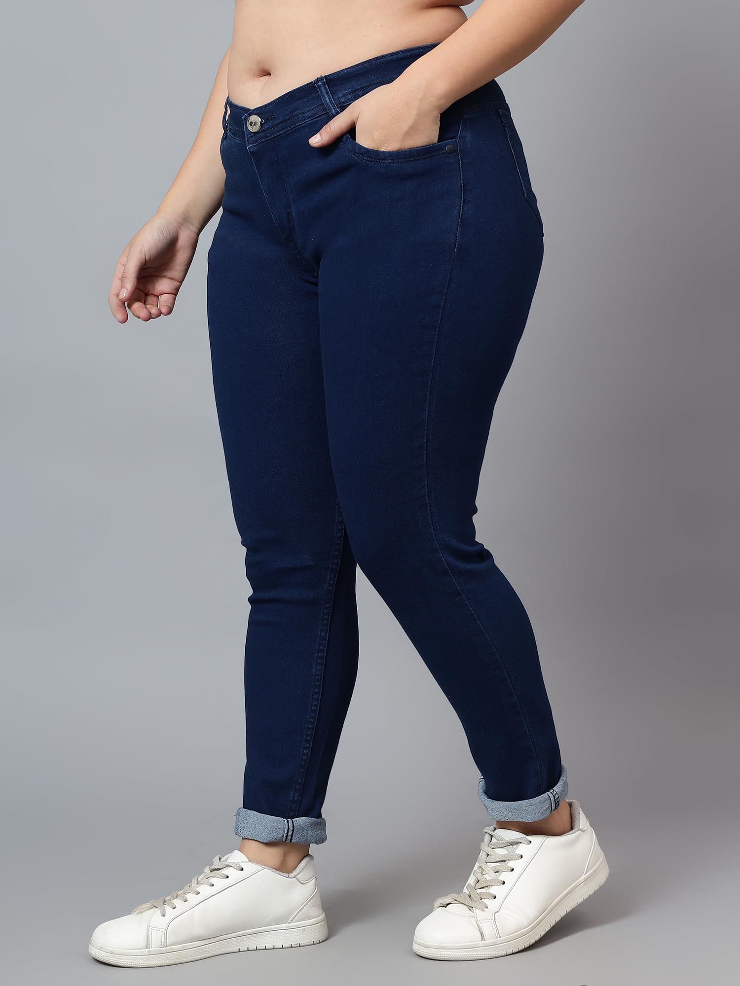 Nifty Mid Rise Stretch Jeans for Women - Image 2