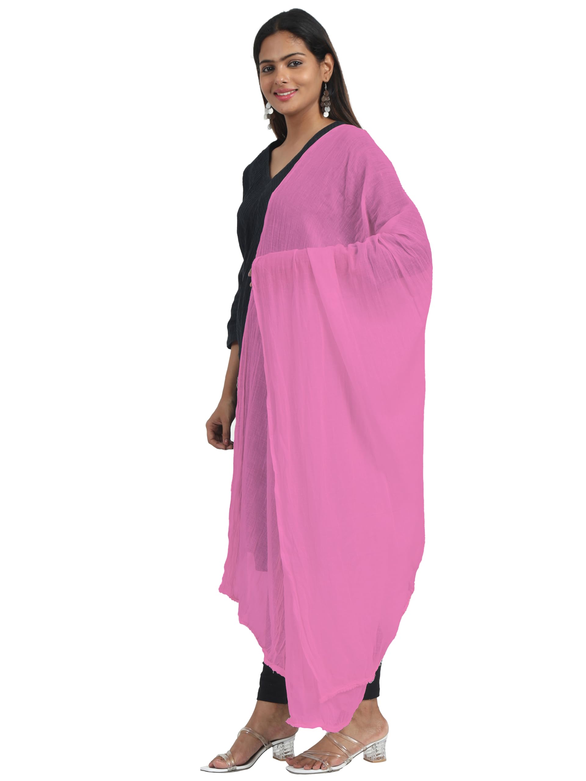 Miraan Women Cotton Dupatta with Pom Pom Border - Image 3