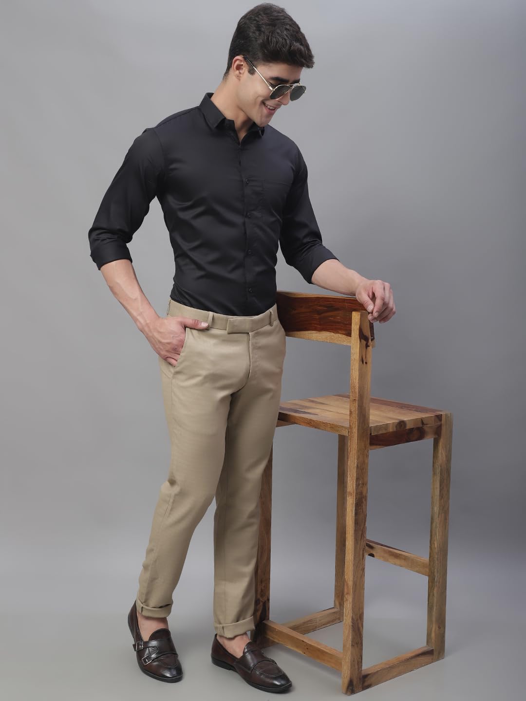 Majestic Man Formal Shirt for Men - Black - Image 4