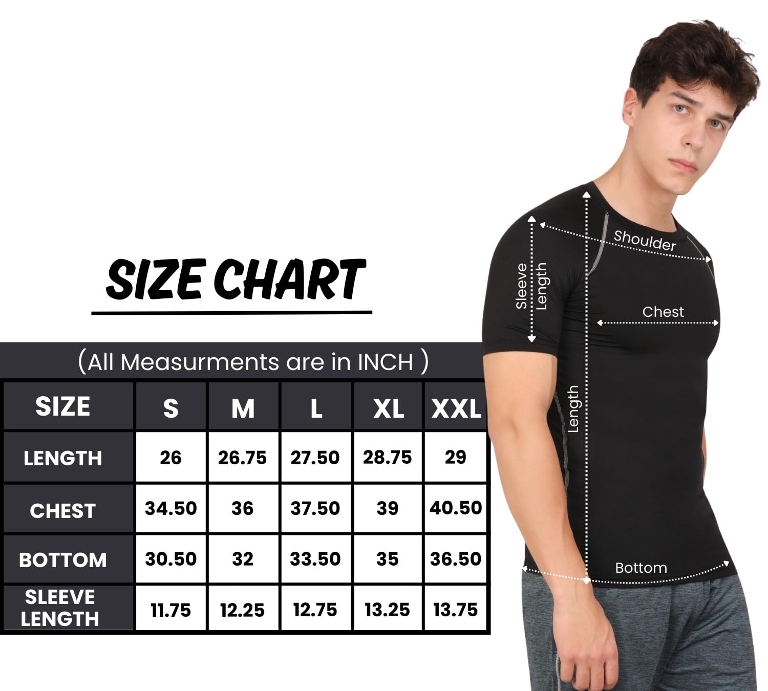 NINQ Men's Black Compression T-Shirt - Image 3