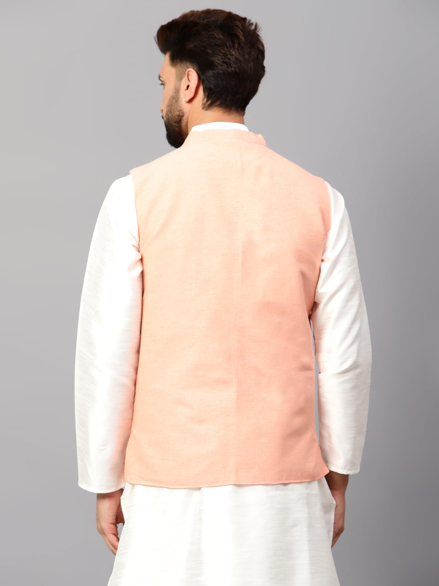 Chikan Men Nehru Jacket - Solid Ethnic - Image 5