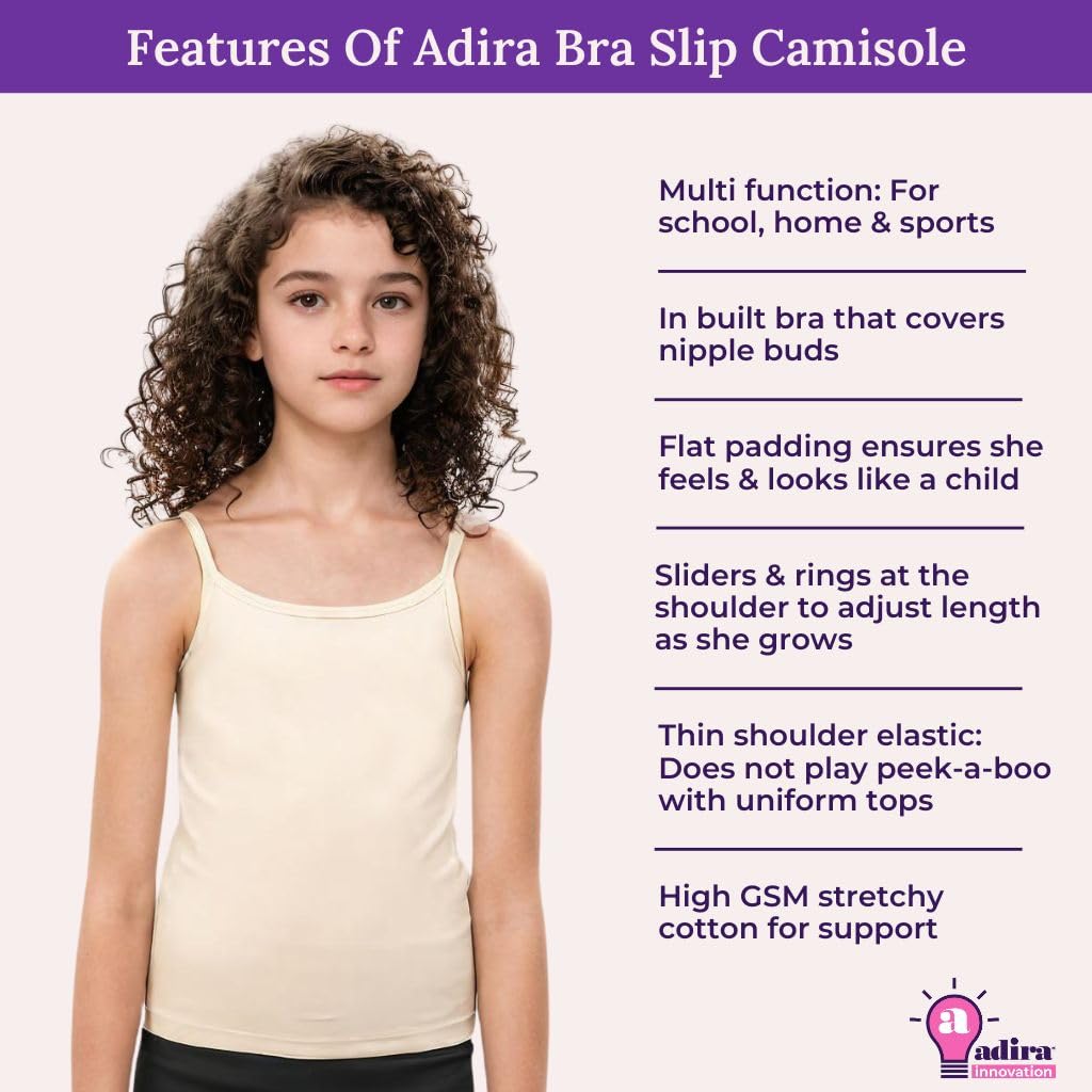 Adira Girls Grey Camisole Slip - Image 2