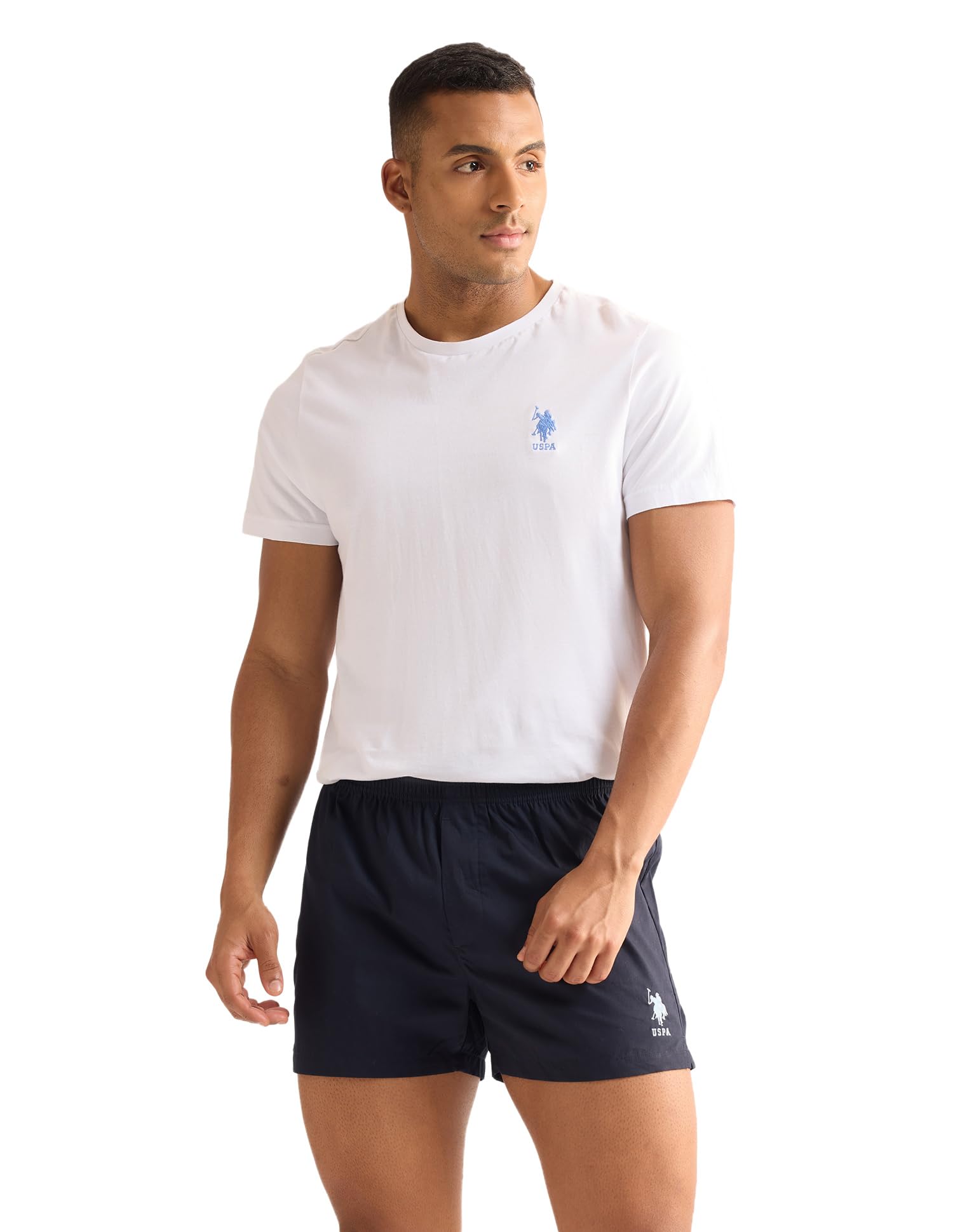 U.S. POLO ASSN. Men Pure Cotton Boxer Shorts - Navy