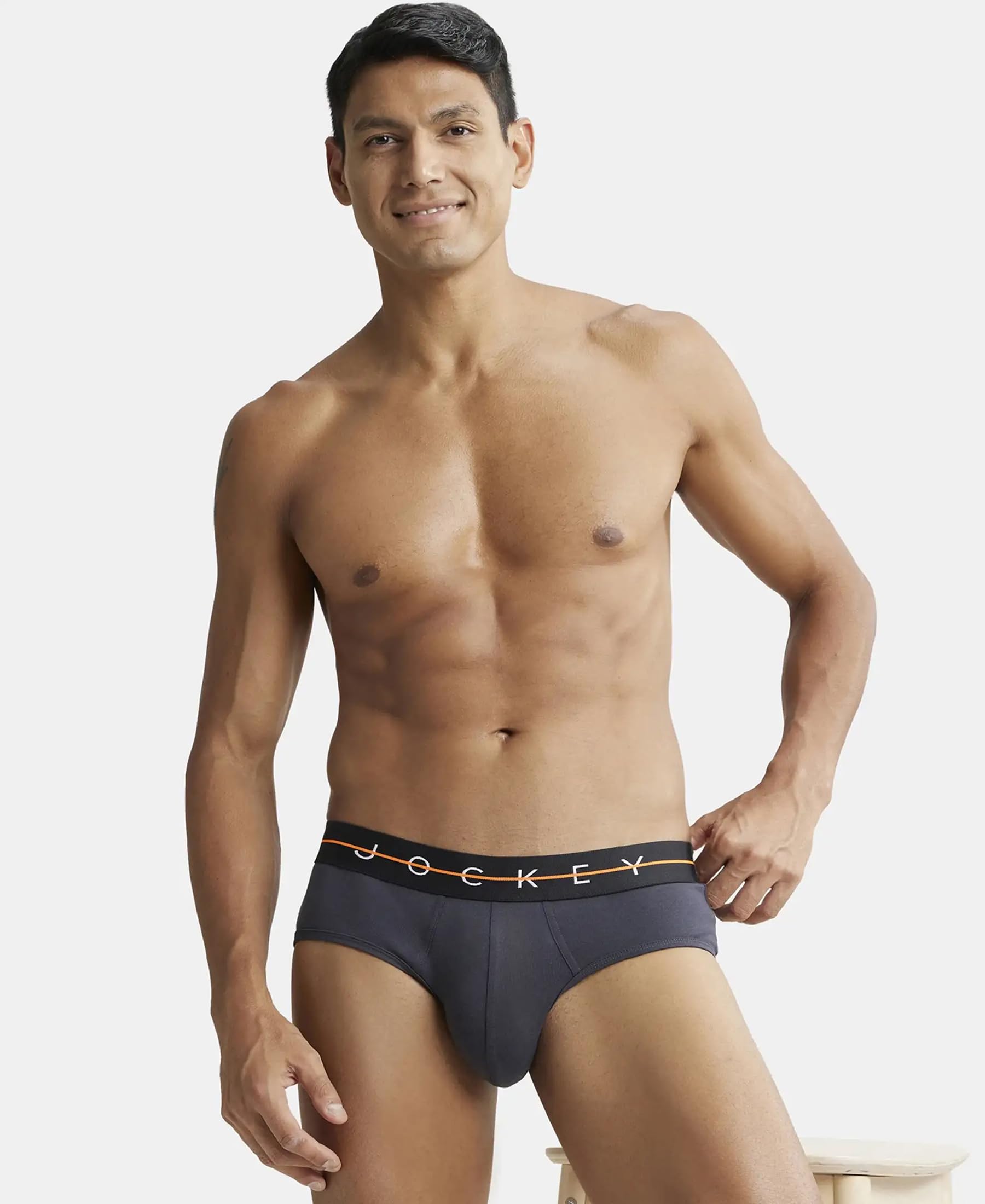 Jockey Men's Cotton Stretch Brief - Graphite - Image 5