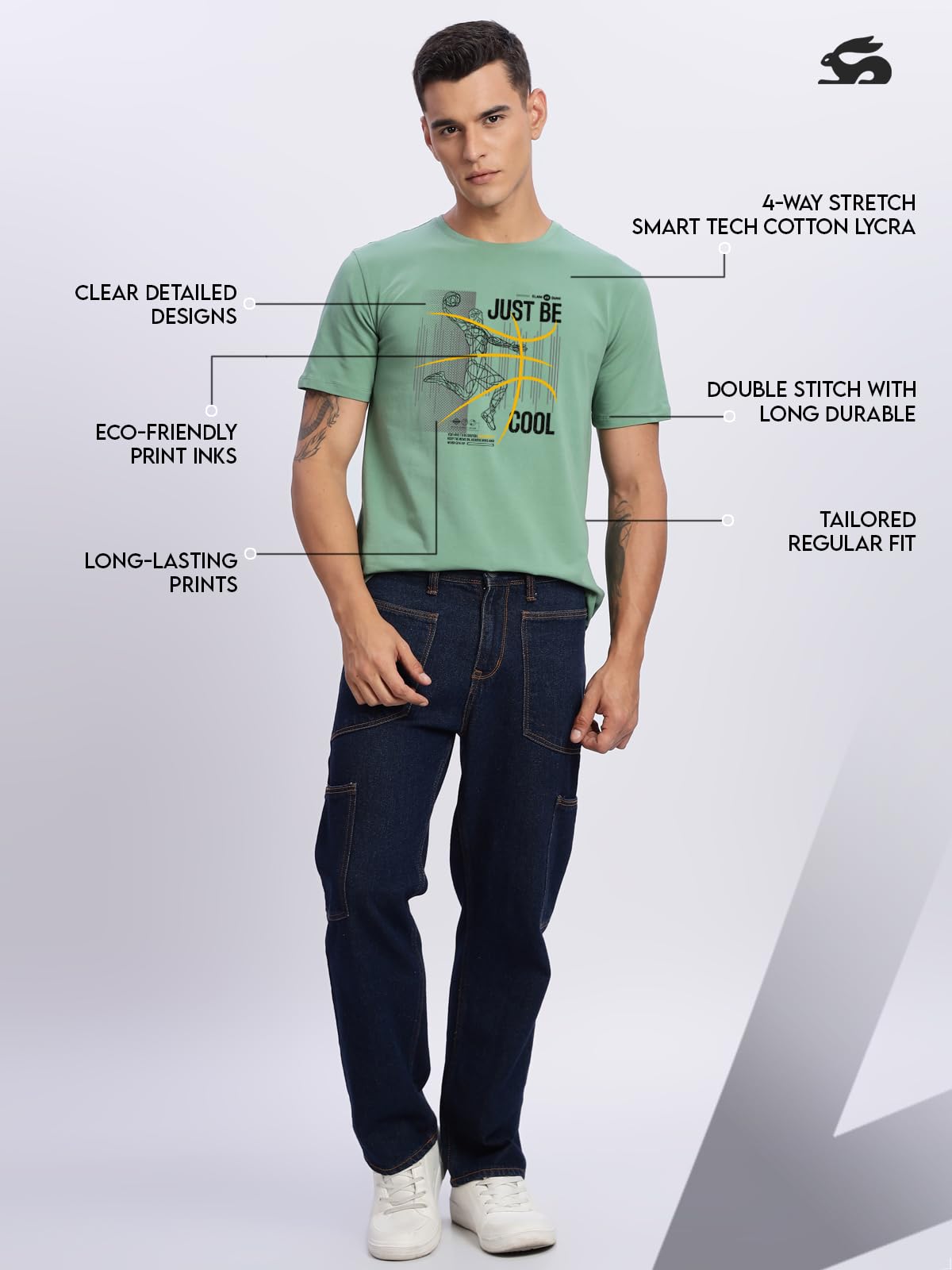 ADRO Cotton Lycra Tshirt for Men - Image 5
