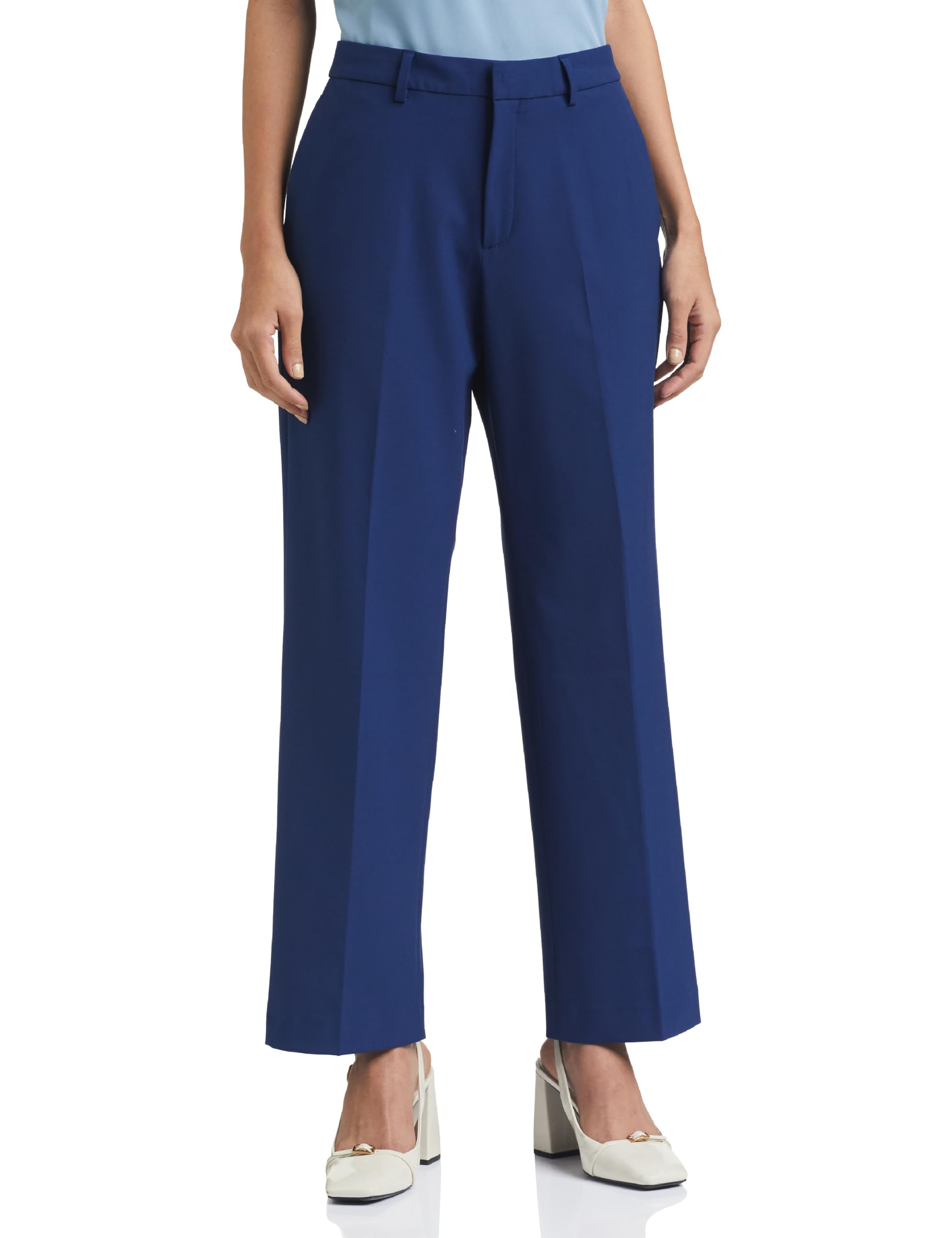 Symbol Wide Leg Trousers for Women - Blue