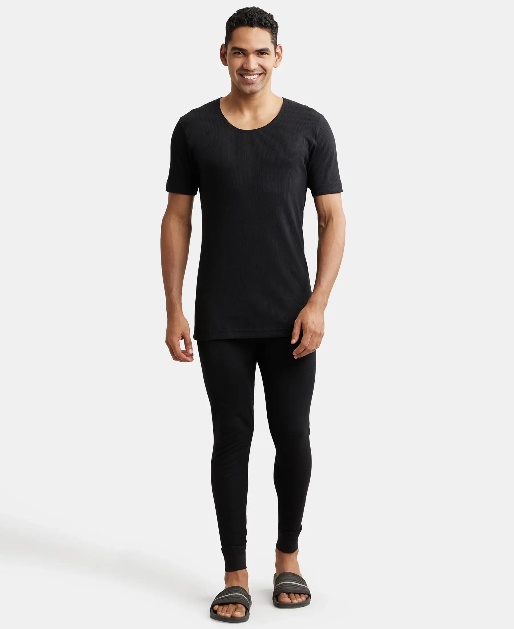 Jockey Men's Thermal Undershirt - Black - Image 4