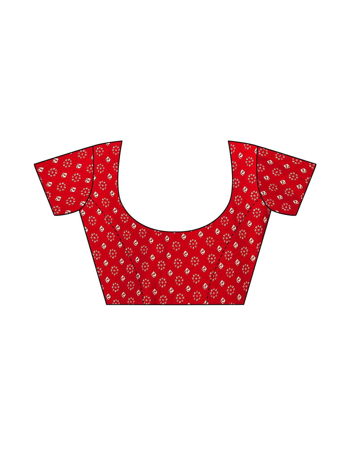 SIRIL Women's Georgette Bandhani Printed Saree - Red - Image 5