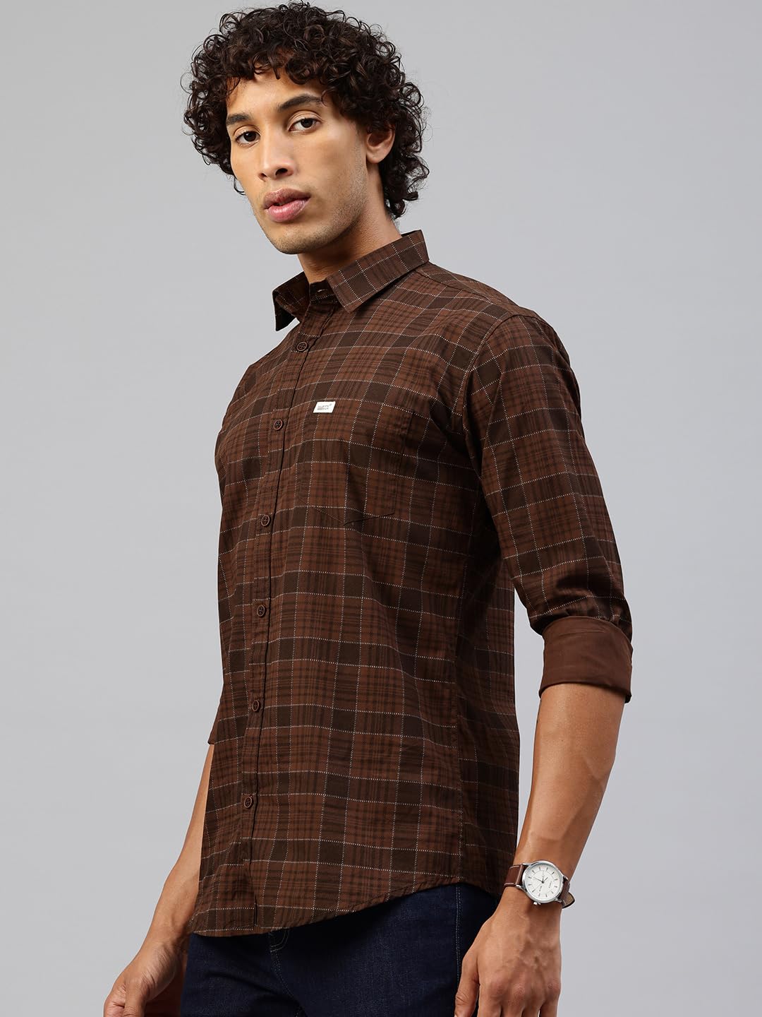 Majestic Man Casual Shirt - Brown - Image 3