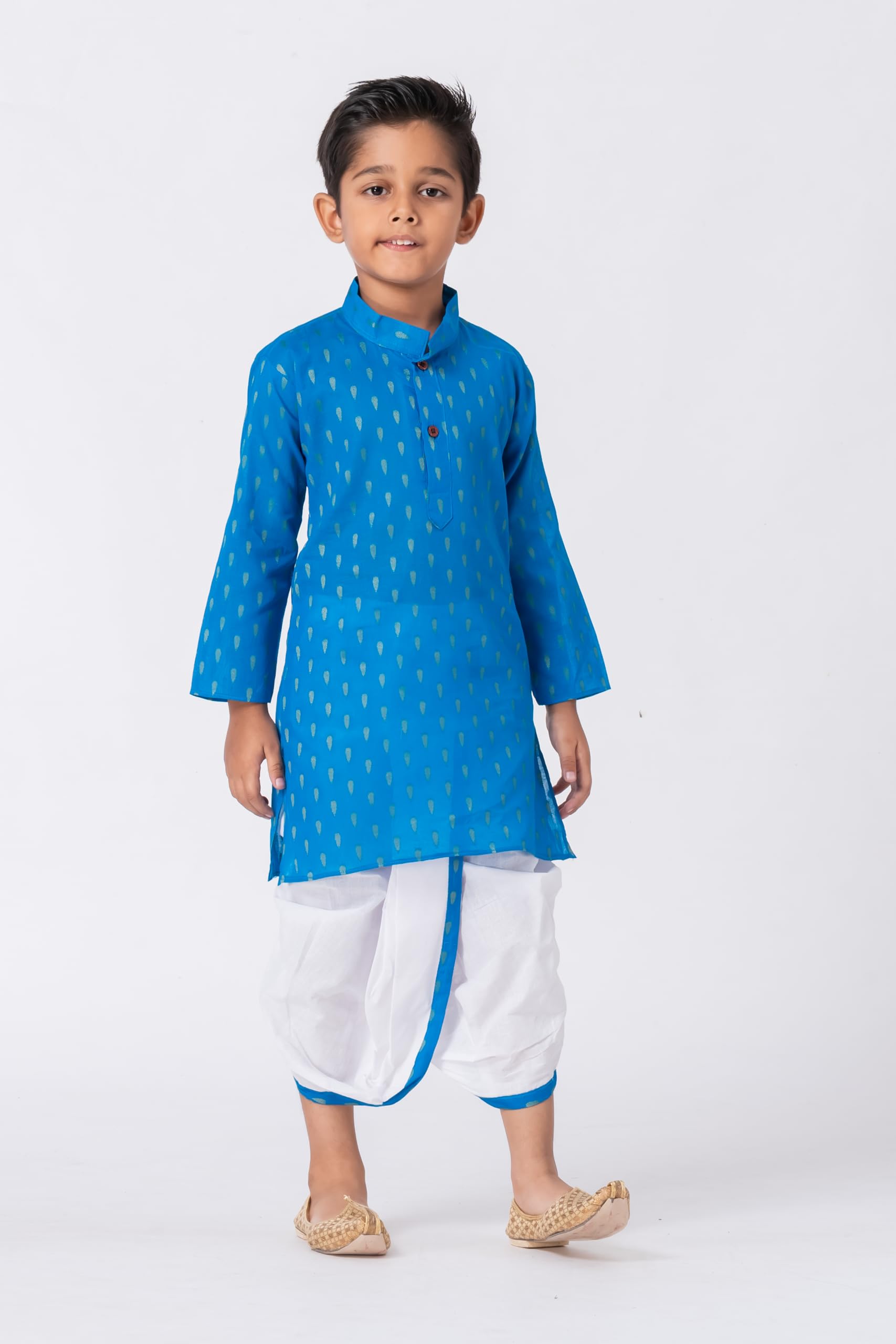 PEKABU Boys Cotton Kurta Dhoti Set - Image 3
