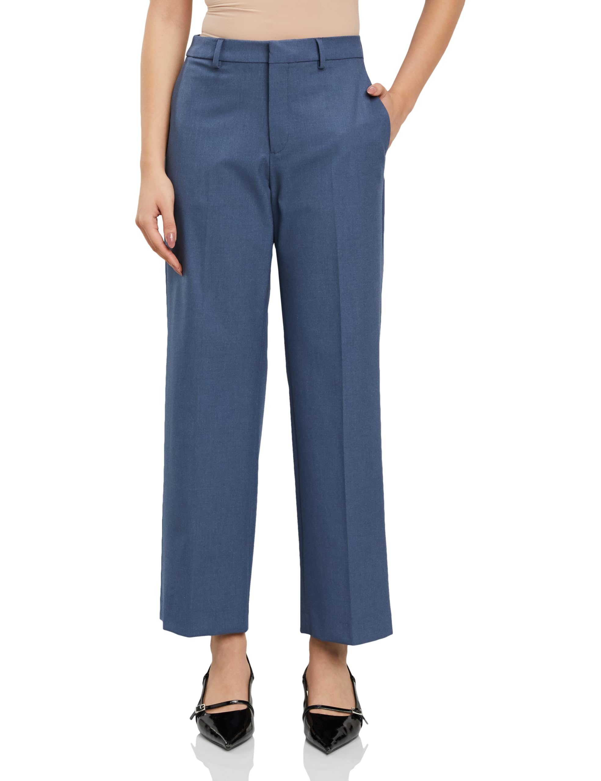 Symbol Wide Leg Trousers for Women - Indigo Blue