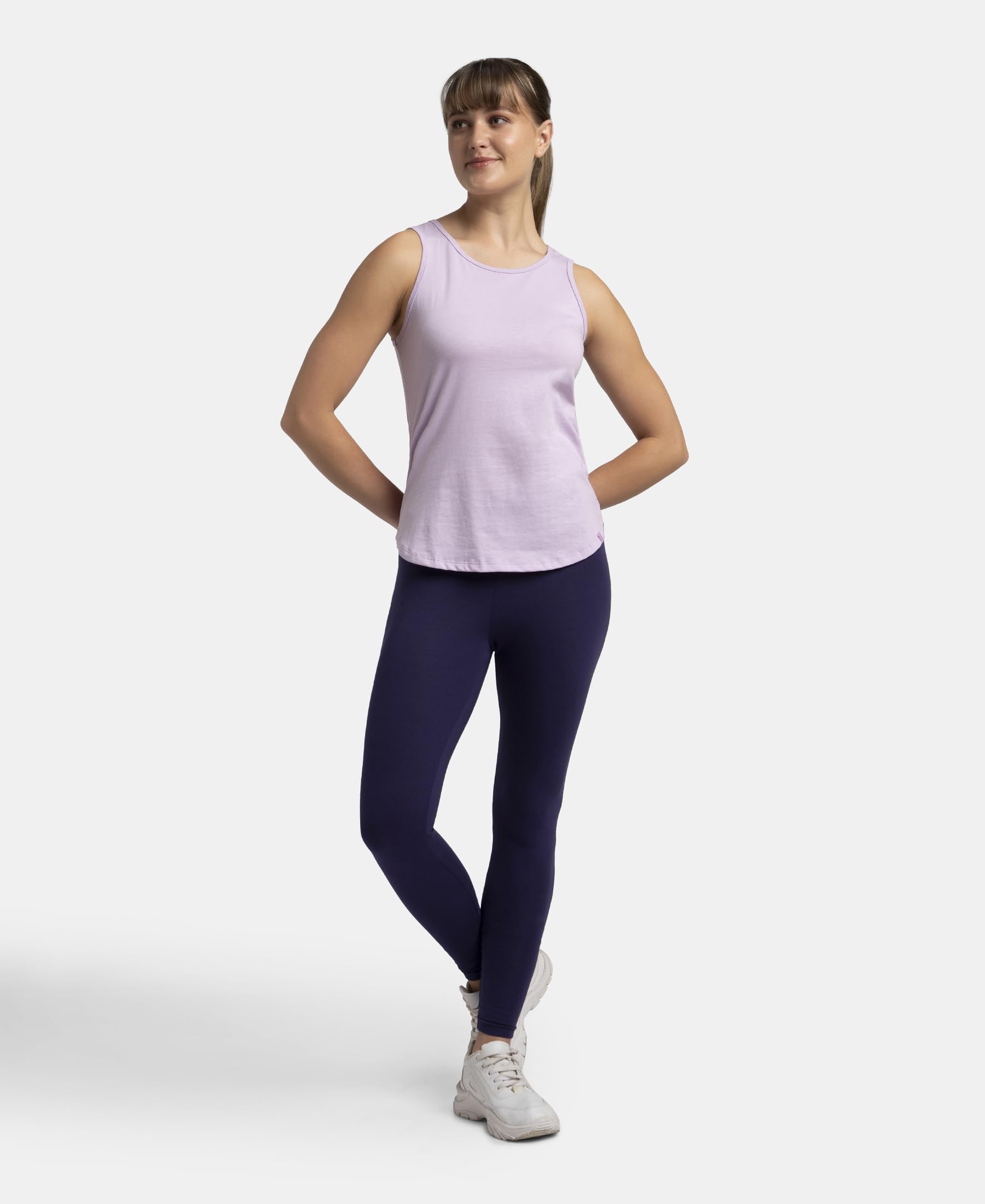 Jockey Women's Cotton Rich Solid Tank Top - Orchid Bloom - Image 4