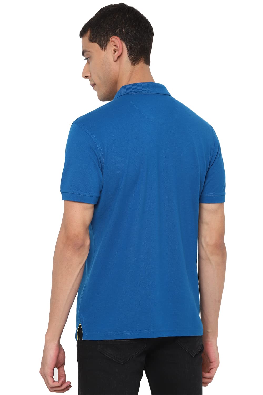 Allen Solly Men Blue Polo Neck T-Shirt - Image 3