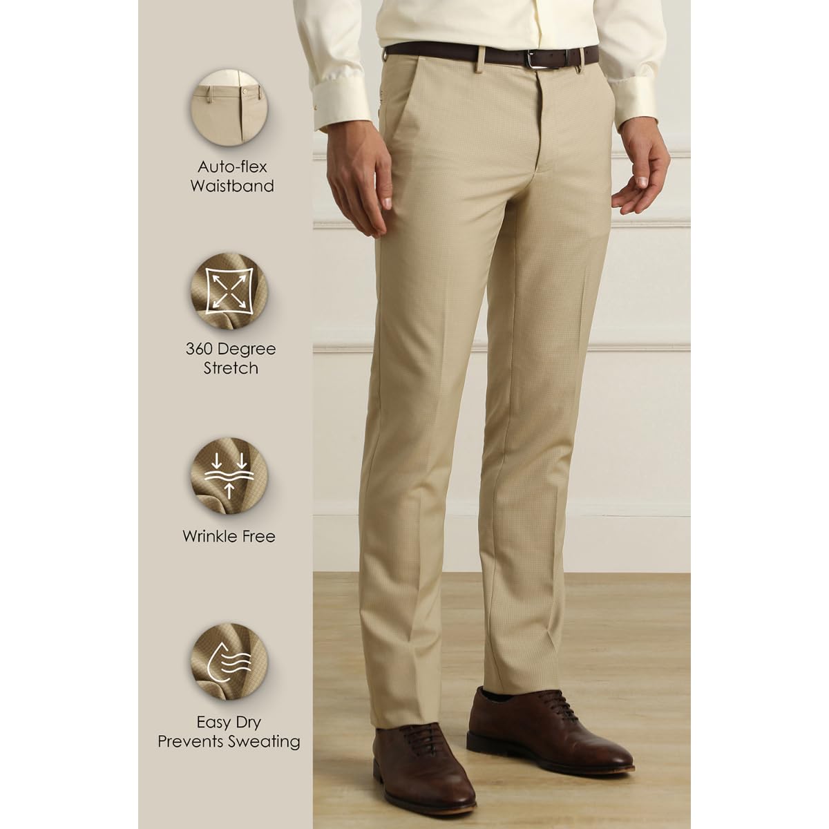 Van Heusen Men's Slim Pants - Nude - Image 2