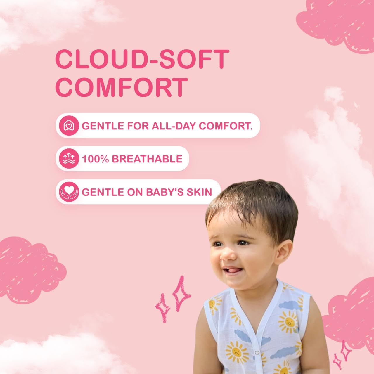 Kidbea Newborn Baby Jhabla - Organic Cotton Unisex - Image 3