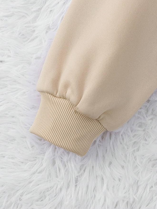 GarbGlide Cartoon Bear Unisex Sweatshirt - Cream - Image 5