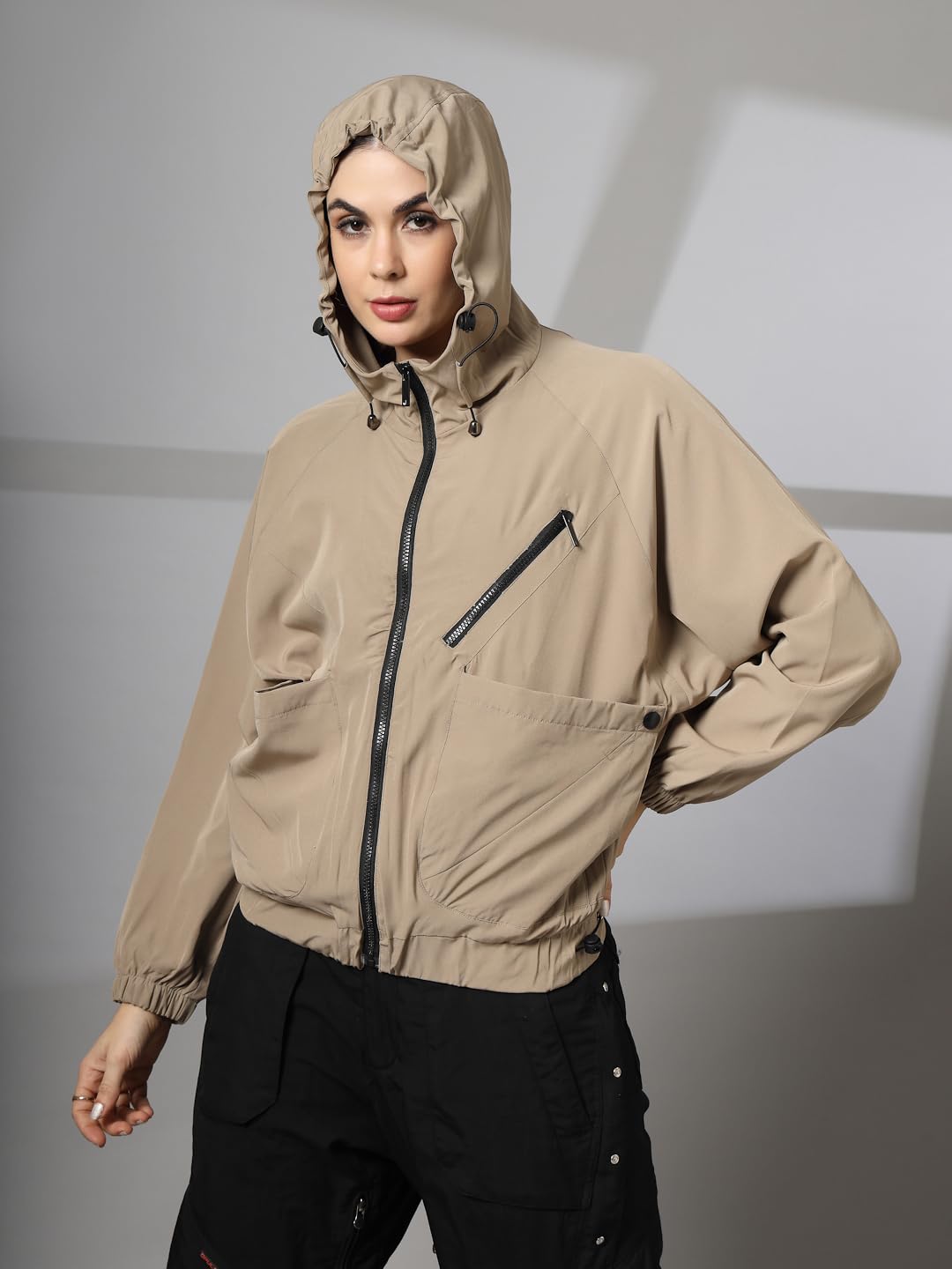 CHKOKKO Women's Oversized Windcheater Jacket - Image 4
