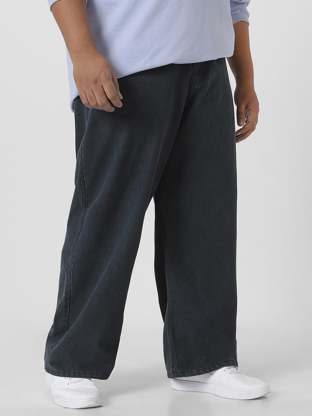 Urbano Plus Grey Baggy Jeans for Men - Image 3
