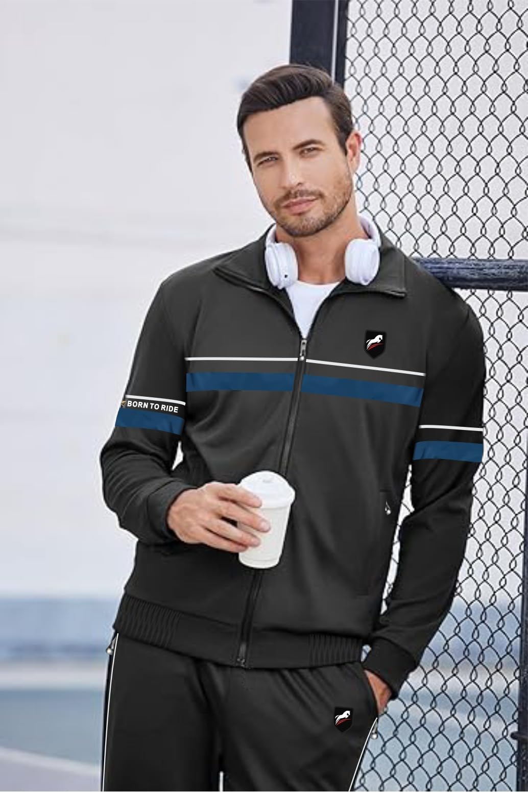 JUST RIDER Men's Gym Tracksuit - Image 4