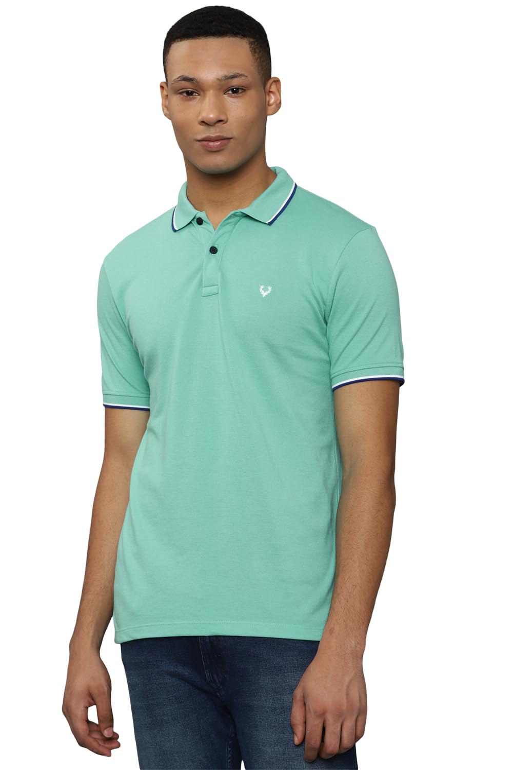 Allen Solly Men's Green Polo T-Shirt