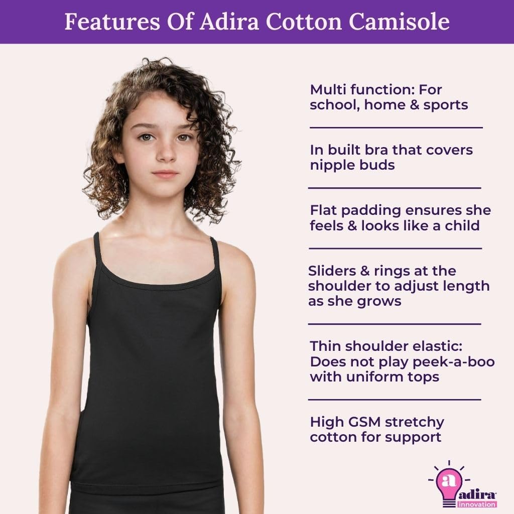 Adira Cotton Padded Camisole for Girls - Image 5
