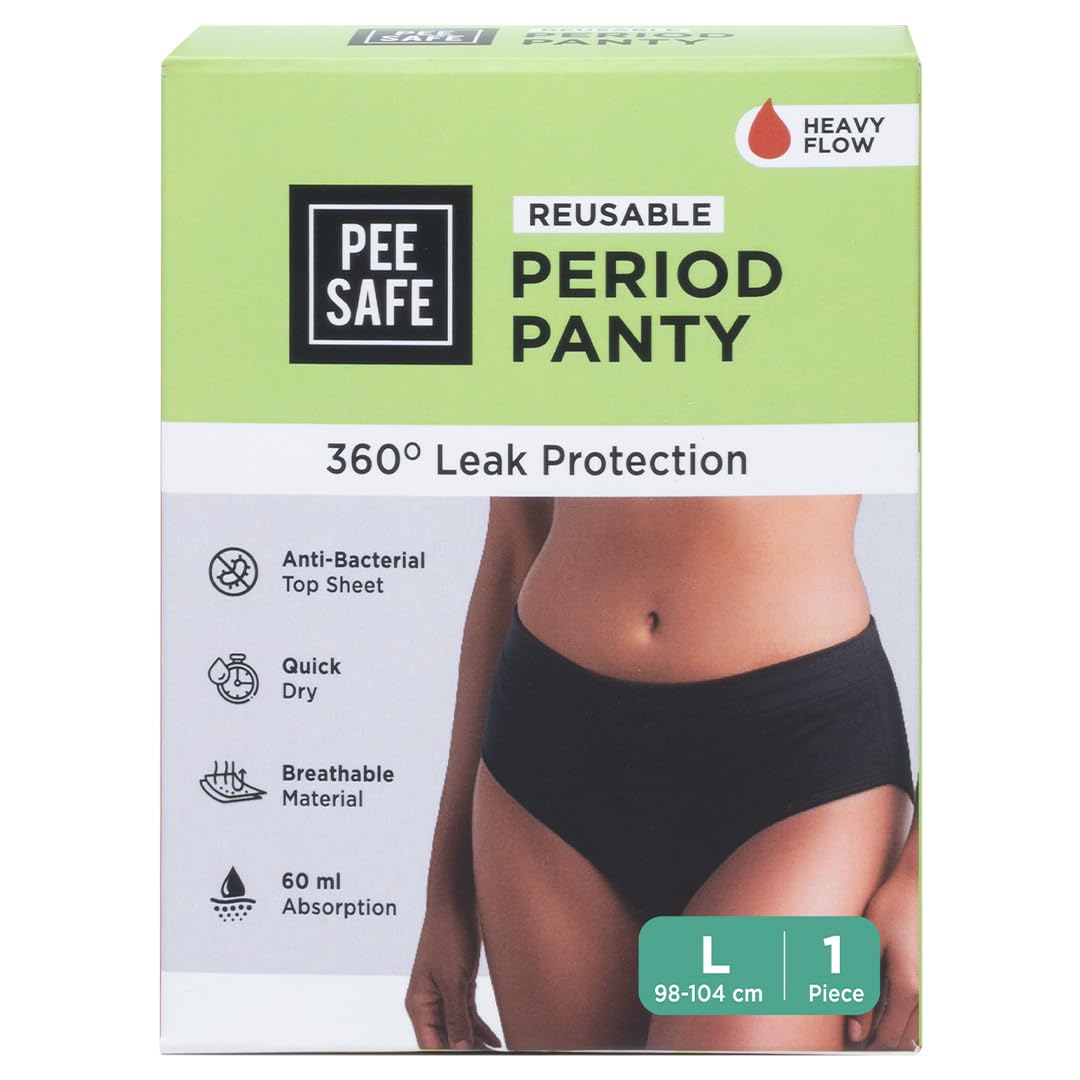PEESAFE Women's Reusable Period Panty - Black