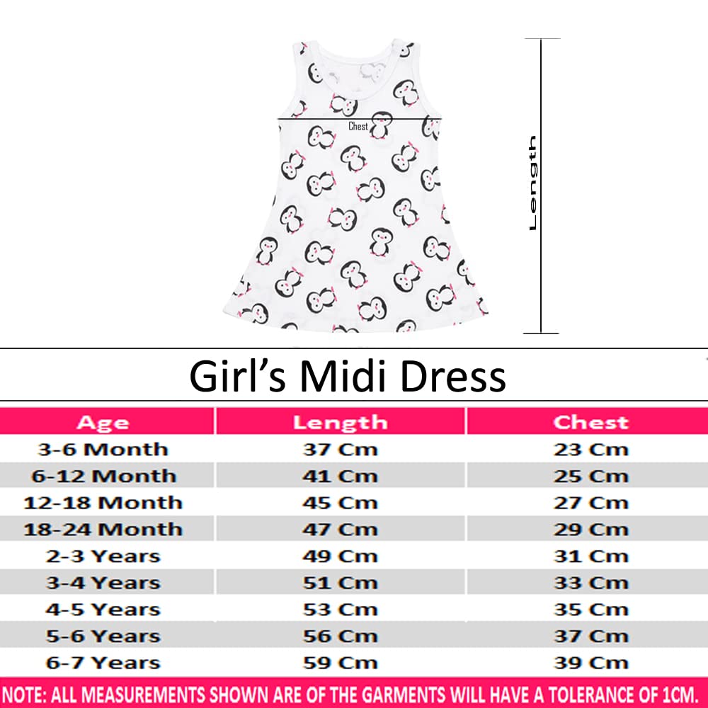 CLAP Baby Girl A-Line Cotton Midi Nightdress - Pink Navy White - Image 2